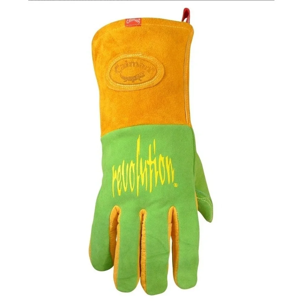 Caiman 1816-4 Revolution Deerskin Welding Gloves MIG Stick FR Gauntlet Cuff MED
